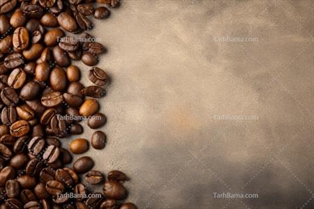 تصویر با کیفیت پس زمینه دانه های قهوه